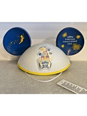 Disney Parks Mickey Ears Hat runDisney Virtual Challenge 2025 Brand New With Tag